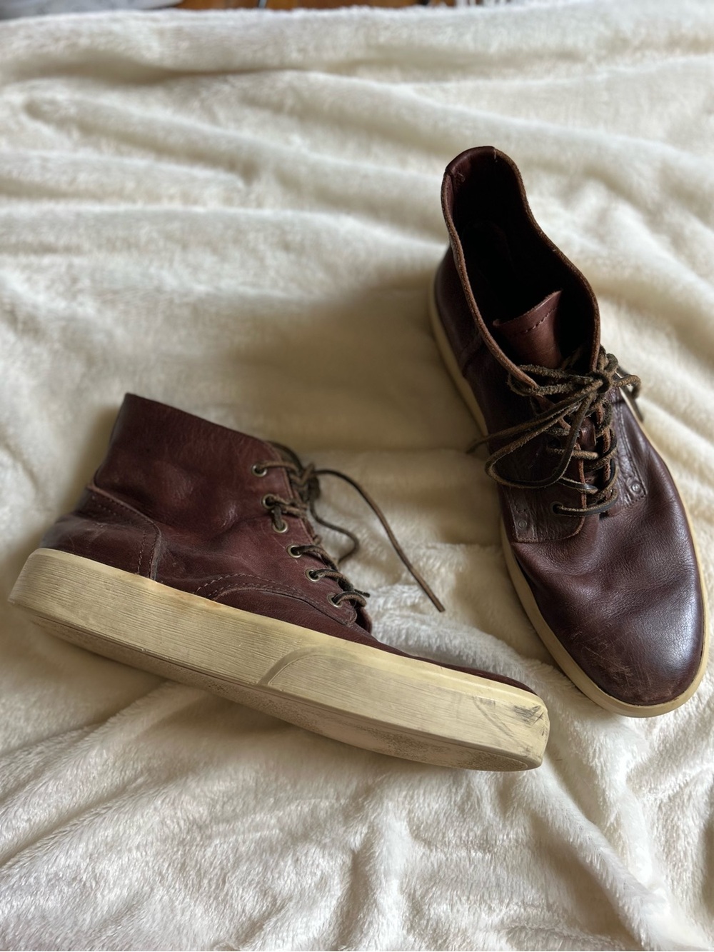 Frye Beacon high top lace up sneakers genuine leather men's 13